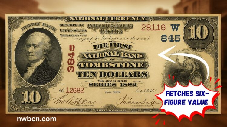 1882 Brown Back Tombstone AZ $10 Note Wild West Currency Fetches Six-Figure Value