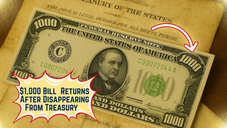 1934A $1,000 Bill Reappears: Rare Federal Reserve Note Returns After Disappearing From Treasury