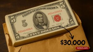 Found in a 1950s Bank Envelope A Stack of Uncirculated $5 Red‑Seal Notes Sells for $30,000