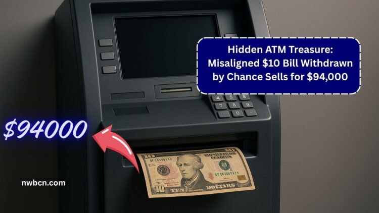 Hidden ATM Treasure: Misaligned $10 Bill Withdrawn by Chance Sells for $94,000