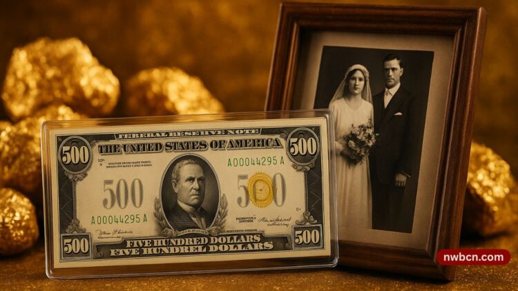 Hidden Fortune The 1928 $500 Gold‑Seal Bill Found in a Framed Wedding Photo After 70 Years