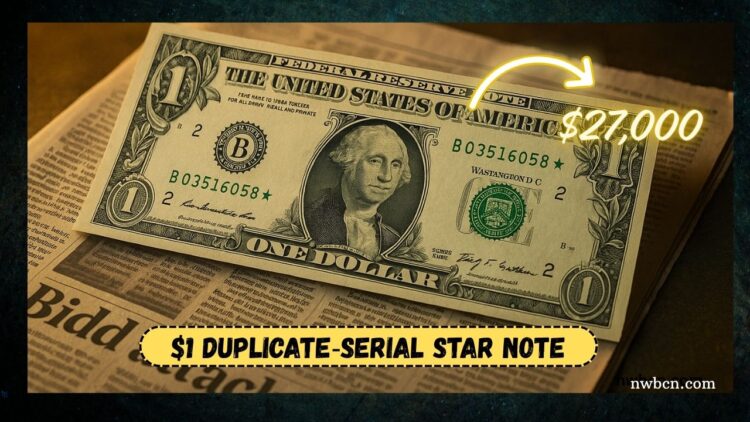 Rare $1 Duplicate‑Serial Star Note Error Mistakenly Printed on Newspaper—Sold for $27,000